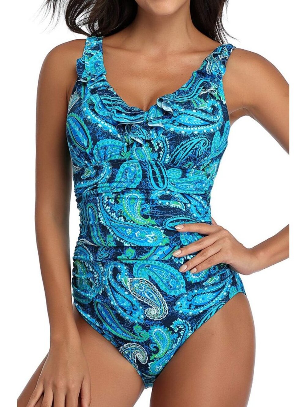 Tummy Control One Piece Swimsuit for Women | Ruffled Plus Size Bathing Suit